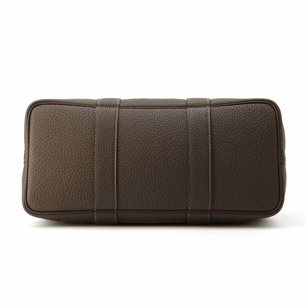 エルメス トートバッグ ガーデンパーティTPM エベンヌ/ヴェールブロンズ/シルバー金具 トワルアッシュ/ネゴンダ W刻印