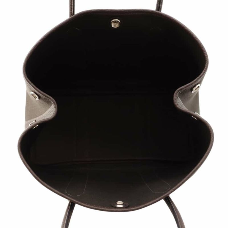 エルメス トートバッグ ガーデンパーティTPM エベンヌ/ヴェールブロンズ/シルバー金具 トワルアッシュ/ネゴンダ W刻印