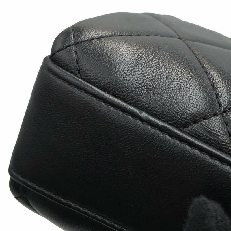 シャネル チェーンショルダーバッグ マトラッセ ココマーク チェーンハンドル付き ラムスキン/ラインストーン AS3241 CAHNEL 黒