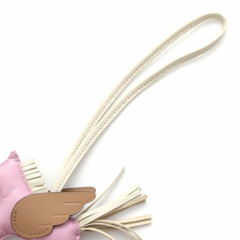 エルメス バッグチャーム ロデオPM ペガサス モーヴシルベストル/チャイ/クレ ラムスキン B刻印