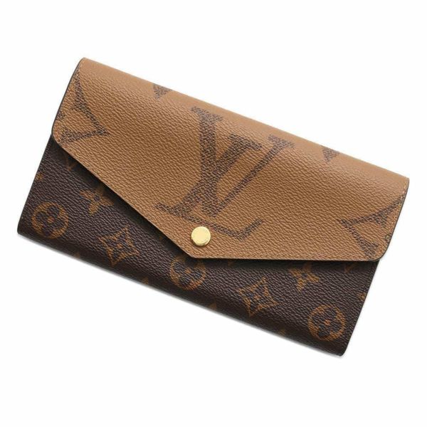 ルイヴィトン 長財布 モノグラム・ジャイアント リバース ポルトフォイユ・サラ M80726 LOUIS VUITTON 黒 ブラック