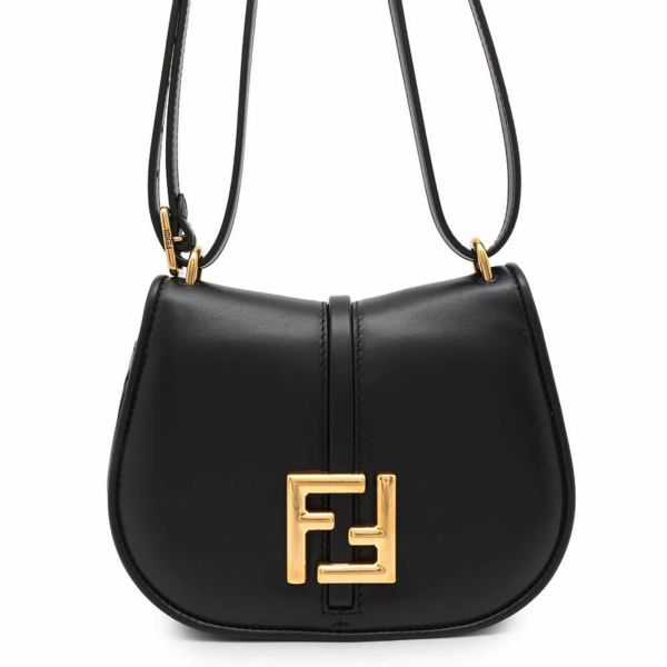 フェンディ ショルダーバッグ  カモン レザー スモール 8BS082 FENDI バッグ 2way 黒