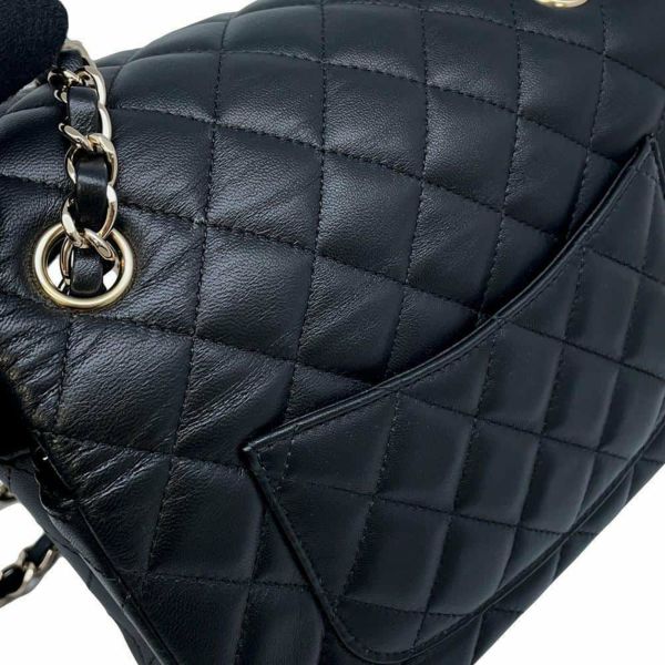 シャネル チェーンショルダーバッグ ココマーク ラムスキン A69900 CHANEL ミニ フラップ バッグ 黒