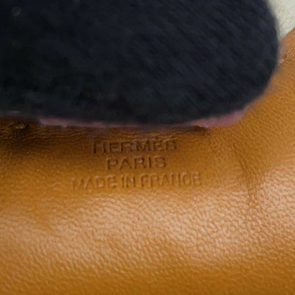 エルメス バッグチャーム ロデオPM セサミ/モーヴシルベストル/クレ U刻印 ラムスキン HERMES チャーム