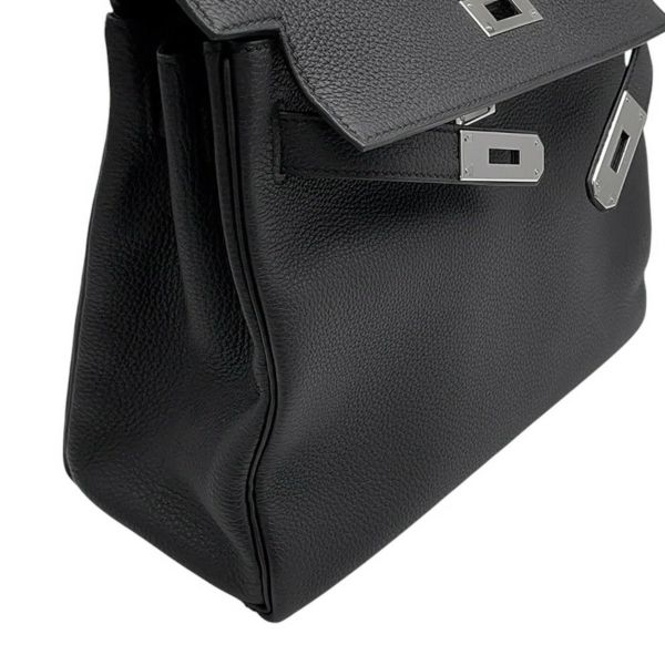 エルメス ハンドバッグ ケリー28 内縫い ブラック/シルバー金具 トゴ Y刻印 2wayショルダー 黒