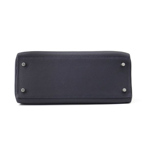 エルメス ハンドバッグ ケリー28 内縫い ブルーニュイ/シルバー金具 トゴ C刻印 2wayショルダー