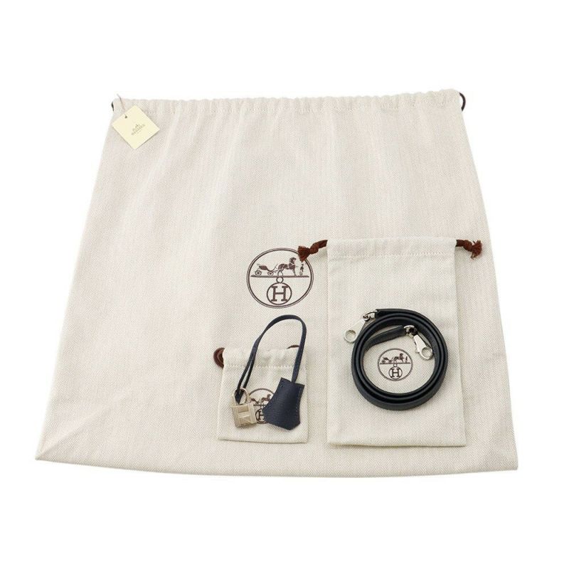 エルメス ハンドバッグ ケリー28 内縫い ブルーニュイ/シルバー金具 トゴ C刻印 2wayショルダー