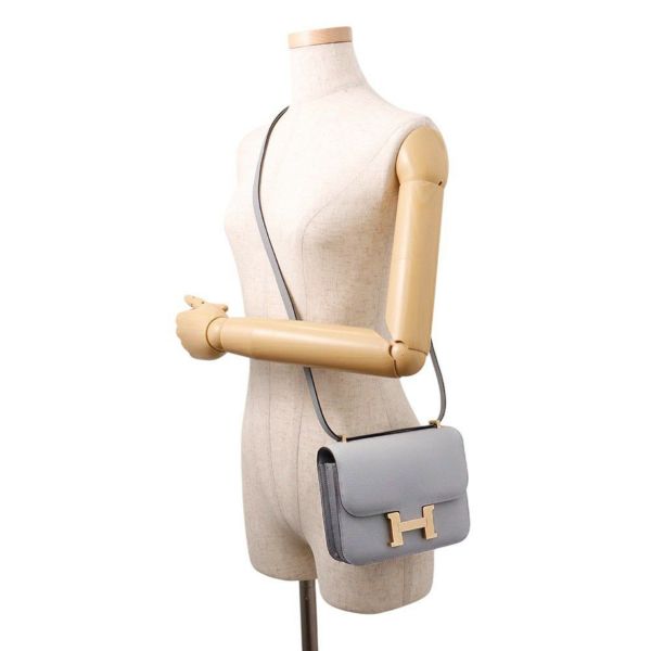 エルメス ミニ コンスタンス3 ミロワール グリパンタン/シャンパンゴールド金具 エプソン K刻印