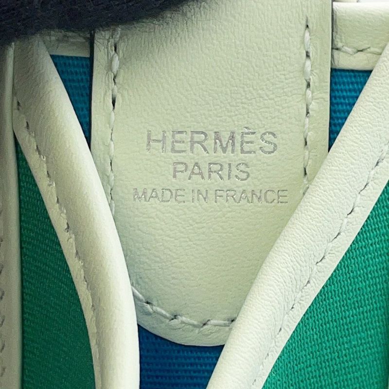 エルメス ワンショルダー ネオ エブリン PM ミント/ブルーアズテック/ヴェールフィズ/シルバー金具 トワルオフィシエ/スイフト W刻印