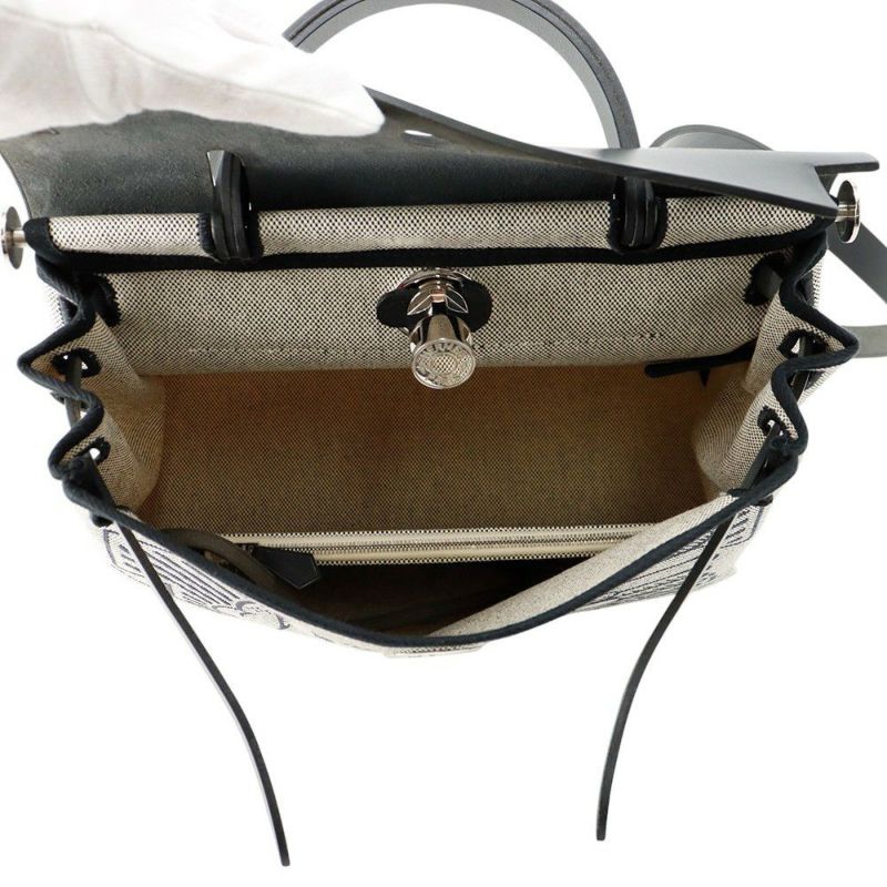 エルメス エールバッグジップPM ペガサスポップ ブラック/ブルーインディゴ/エクリュ/シルバー金具 トワルアッシュ/ヴァッシュハンター Y刻印 黒