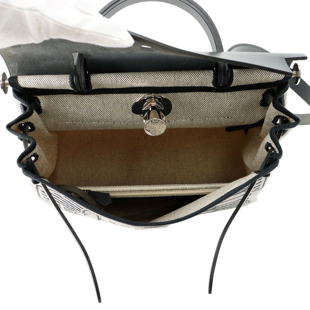 エルメス エールバッグジップPM ペガサスポップ ブラック/ブルーインディゴ/エクリュ/シルバー金具 トワルアッシュ/ヴァッシュハンター Y刻印 黒