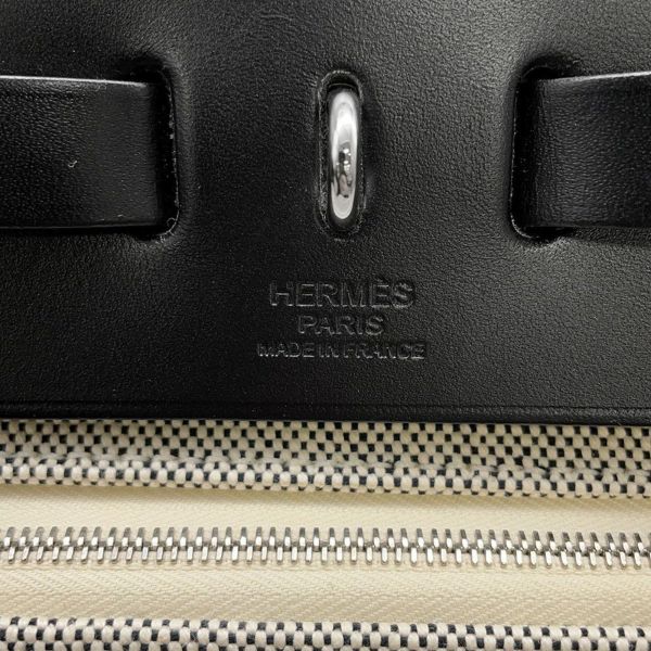 エルメス エールバッグジップPM ペガサスポップ ブラック/ブルーインディゴ/エクリュ/シルバー金具 トワルアッシュ/ヴァッシュハンター Y刻印 黒