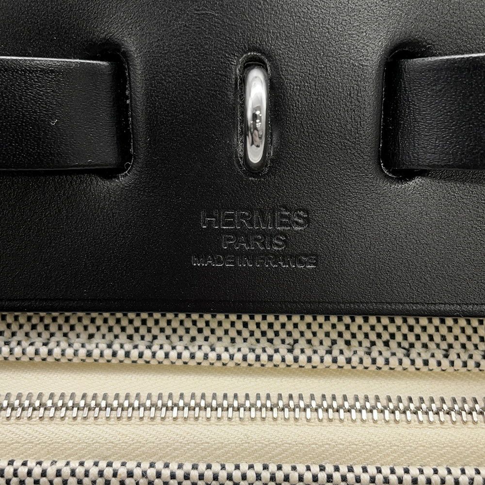 エルメス エールバッグジップPM ペガサスポップ ブラック/ブルーインディゴ/エクリュ/シルバー金具 トワルアッシュ/ヴァッシュハンター Y刻印 黒