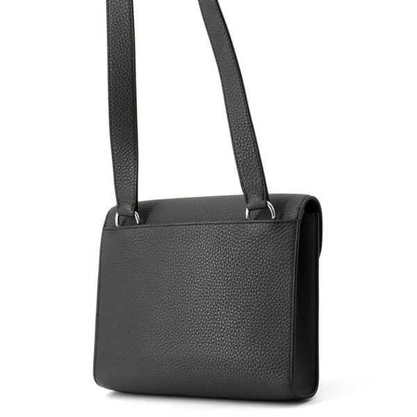 エルメス ショルダーバッグ サック ア デペッシュ21 ブラック/シルバー金具 トゴ B刻印 黒