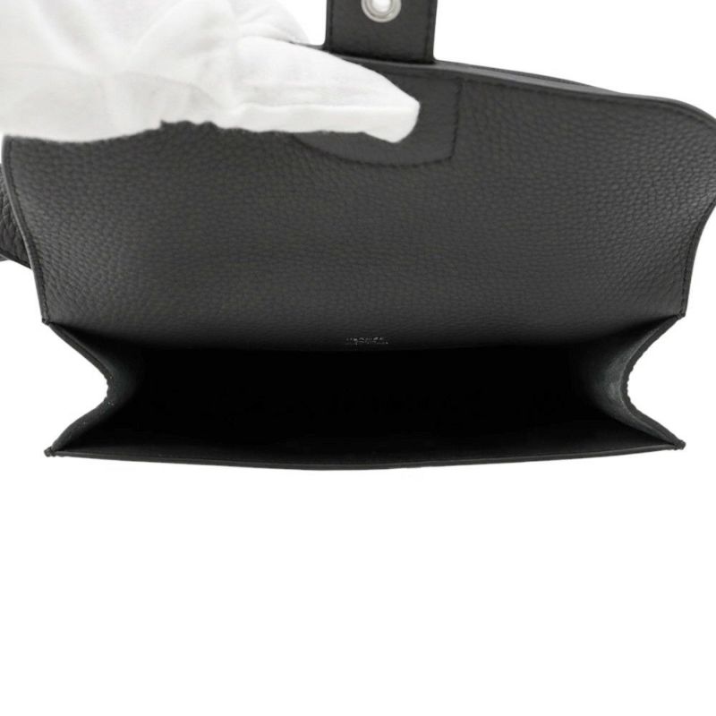 エルメス ショルダーバッグ サック ア デペッシュ21 ブラック/シルバー金具 トゴ B刻印 黒