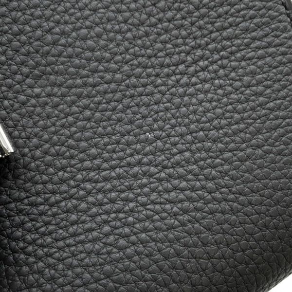 エルメス ショルダーバッグ サック ア デペッシュ21 ブラック/シルバー金具 トゴ B刻印 黒