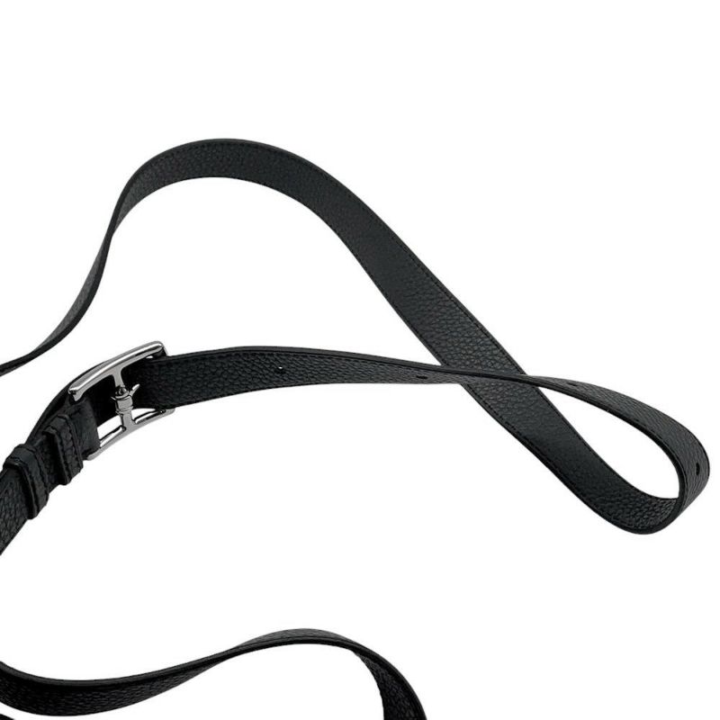 エルメス ショルダーバッグ サック ア デペッシュ21 ブラック/シルバー金具 トゴ B刻印 黒