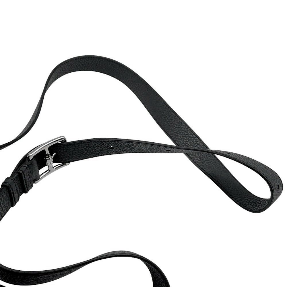 エルメス ショルダーバッグ サック ア デペッシュ21 ブラック/シルバー金具 トゴ B刻印 黒