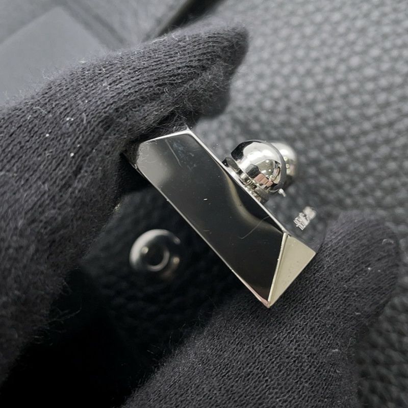 エルメス ショルダーバッグ サック ア デペッシュ21 ブラック/シルバー金具 トゴ B刻印 黒