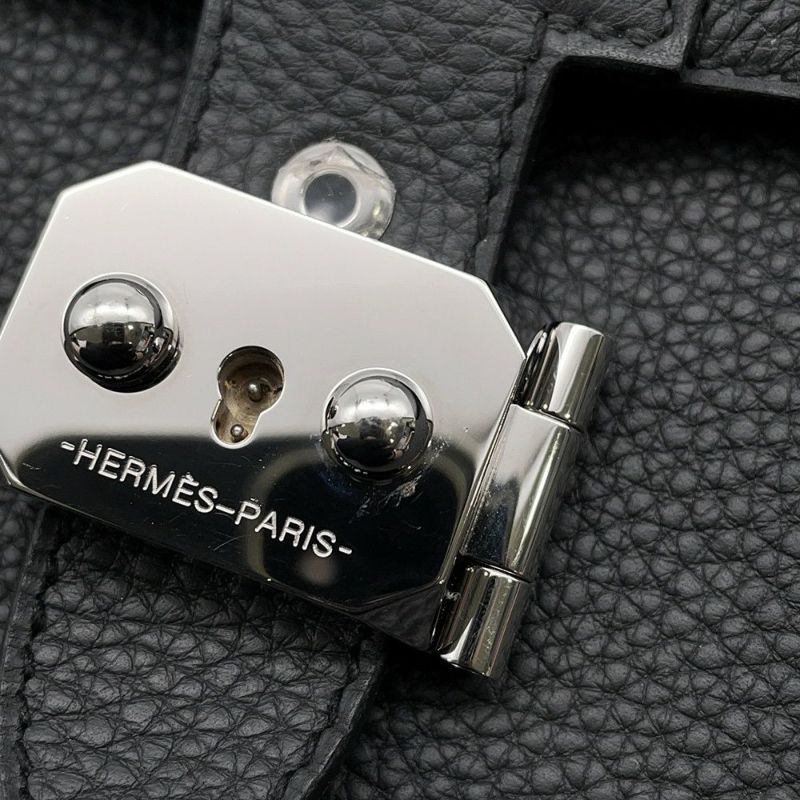 エルメス ショルダーバッグ サック ア デペッシュ21 ブラック/シルバー金具 トゴ B刻印 黒