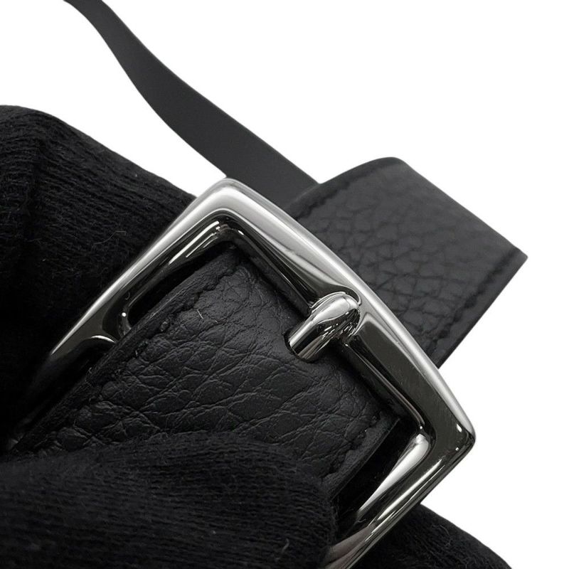 エルメス ショルダーバッグ サック ア デペッシュ21 ブラック/シルバー金具 トゴ B刻印 黒