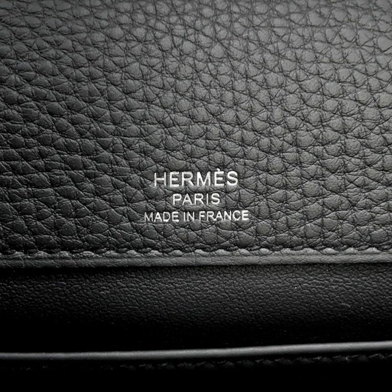 エルメス ショルダーバッグ サック ア デペッシュ21 ブラック/シルバー金具 トゴ B刻印 黒