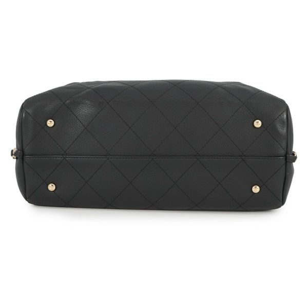 シャネル チェーントートバッグ ココマーク カーフレザー AS0356 CHANEL バッグ 2Wayショルダーバッグ 黒