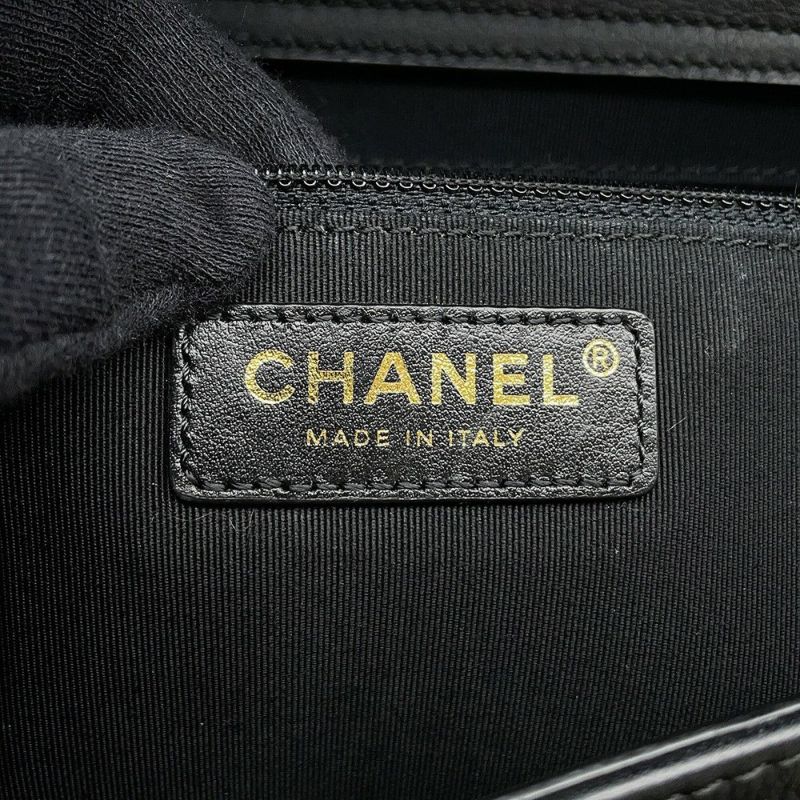 シャネル チェーントートバッグ ココマーク カーフレザー AS0356 CHANEL バッグ 2Wayショルダーバッグ 黒
