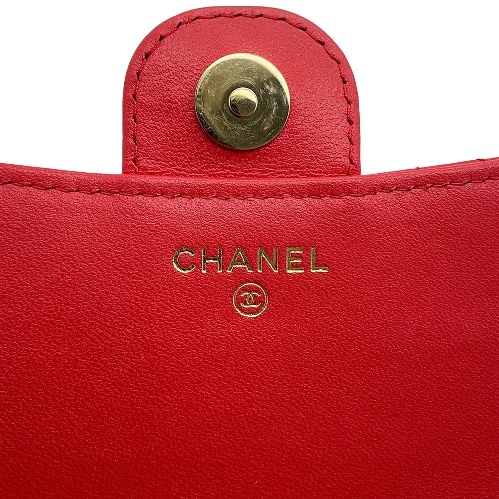 シャネル チェーンショルダーバッグ フラップ フォンケース マトラッセ ココマーク ラムスキン AP2096 CHANEL ポシェット