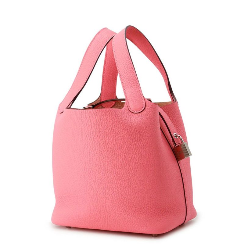 エルメス ハンドバッグ ピコタンロックPM ローズアザレ/シルバー金具 トリヨンクレマンス K刻印