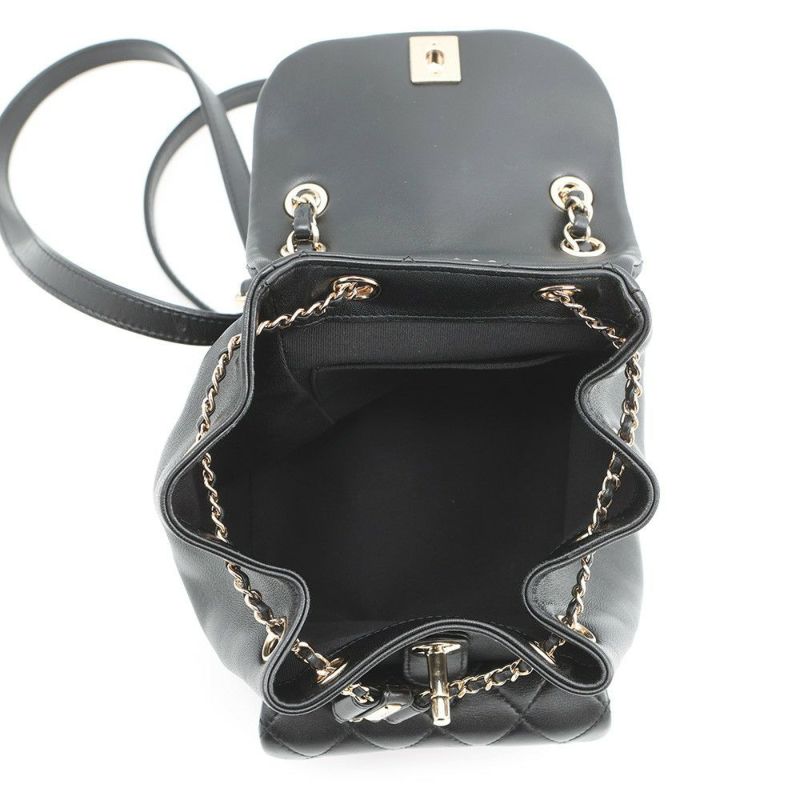 シャネル リュック マトラッセ ココマーク ラムスキン AS2908 CHANEL バッグ バックパック 黒