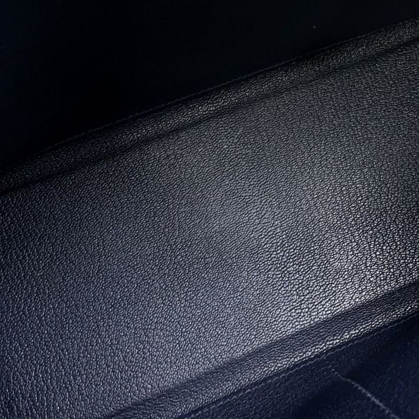 エルメス ハンドバッグ ケリー28 内縫い ブルーニュイ/シルバー金具 トゴ X刻印 ２wayショルダー