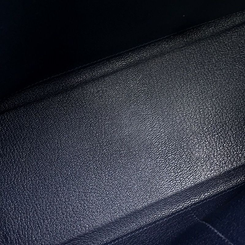 エルメス ハンドバッグ ケリー28 内縫い ブルーニュイ/シルバー金具 トゴ X刻印 ２wayショルダー