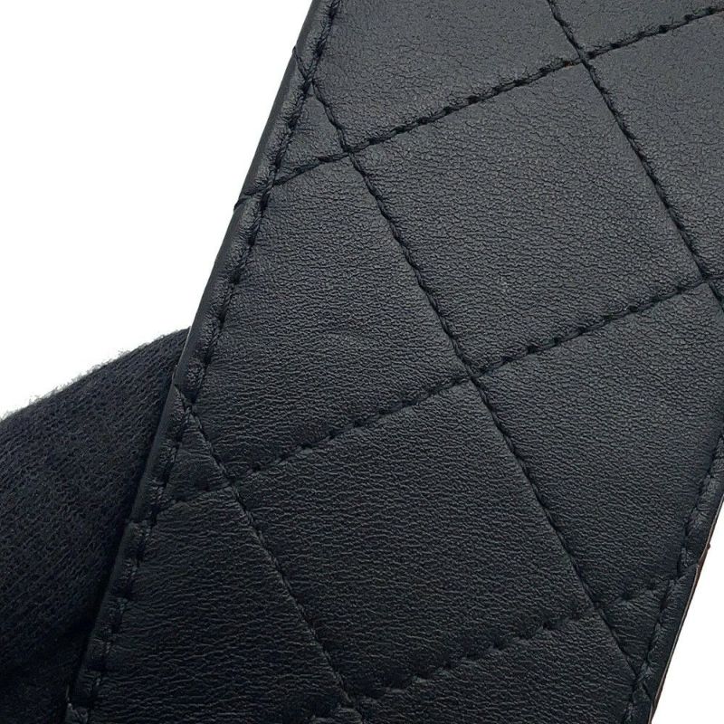 シャネル チェーンショルダーバッグ マトラッセ ココマーク ラムスキン AS2228 CHANEL 黒