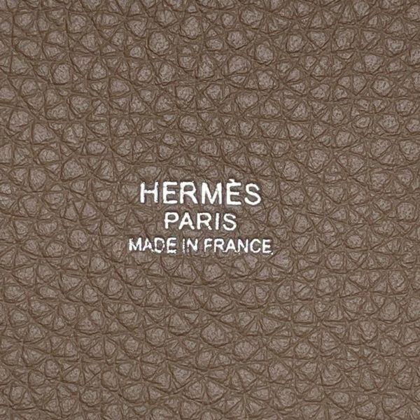 エルメス ハンドバッグ ピコタンロックPM エトゥープ/シルバー金具 トリヨンクレマンス K刻印