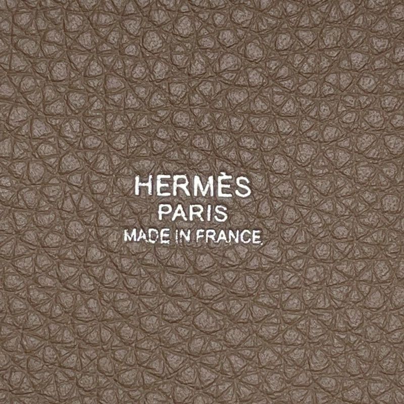 エルメス ハンドバッグ ピコタンロックPM エトゥープ/シルバー金具 トリヨンクレマンス K刻印