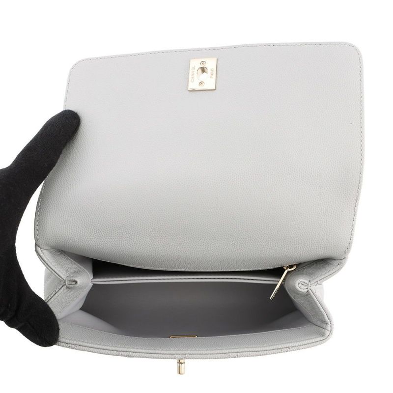 シャネル ハンドバッグ マトラッセ ココマーク ココハンドル キャビアスキン A92990 CHANEL 2wayショルダーバッグ