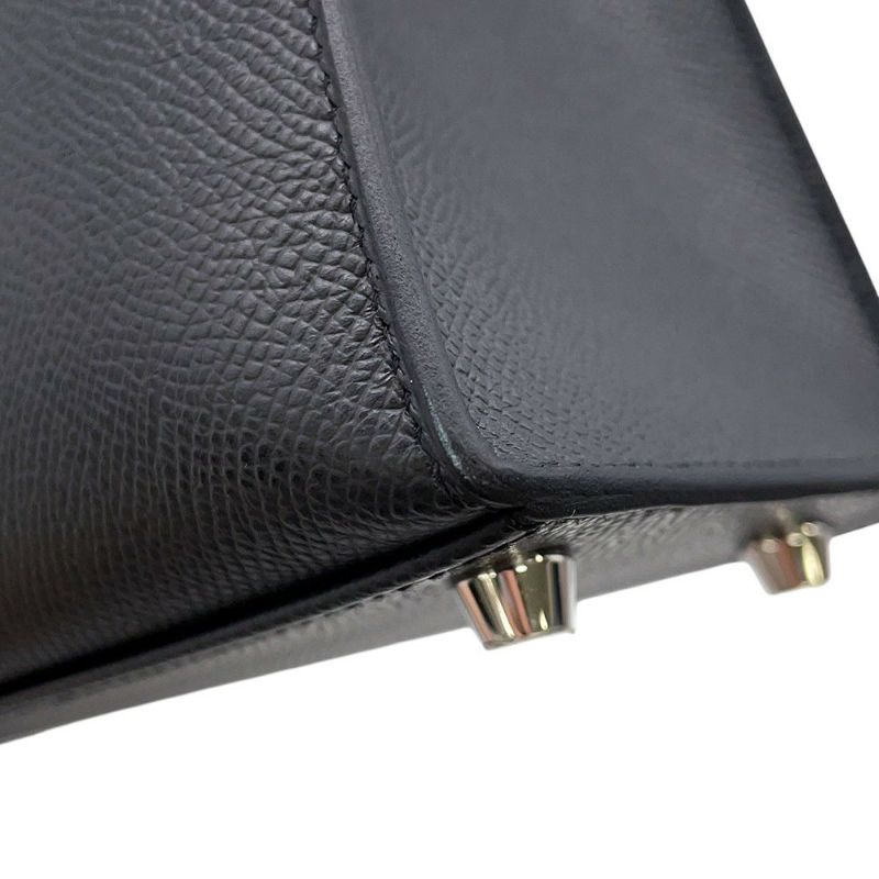 エルメス ハンドバッグ ケリー25 外縫い アルドワーズ/エレクトラム金具 エプソン K刻印 2wayショルダー黒