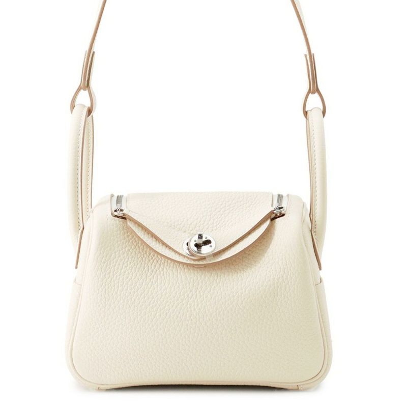 エルメス ハンドバッグ リンディ ミニ クレ/シルバー金具 トリヨンクレマンス K刻印 ２wayショルダー