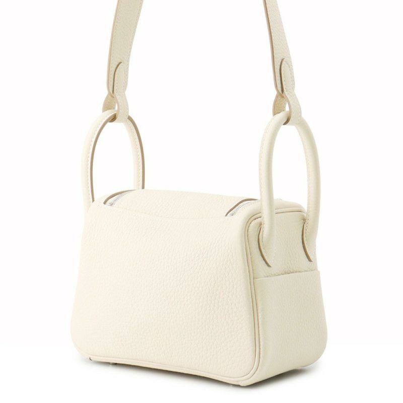 エルメス ハンドバッグ リンディ ミニ クレ/シルバー金具 トリヨンクレマンス K刻印 ２wayショルダー