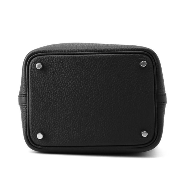 エルメス ハンドバッグ ピコタンロックPM ブラック/シルバー金具 トリヨンクレマンス K刻印 黒