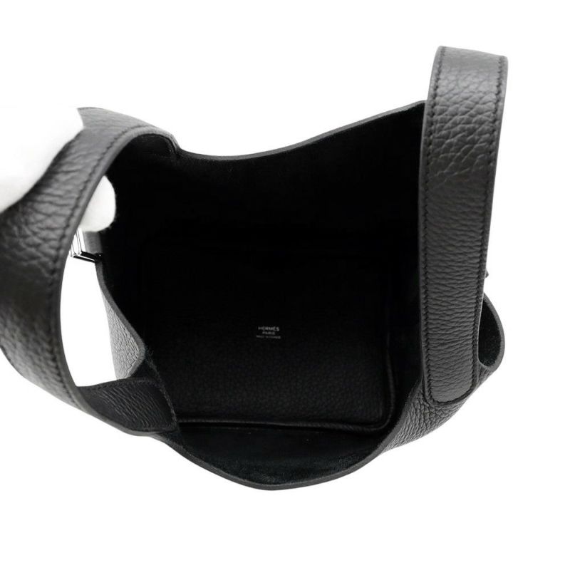 エルメス ハンドバッグ ピコタンロックPM ブラック/シルバー金具 トリヨンクレマンス K刻印 黒