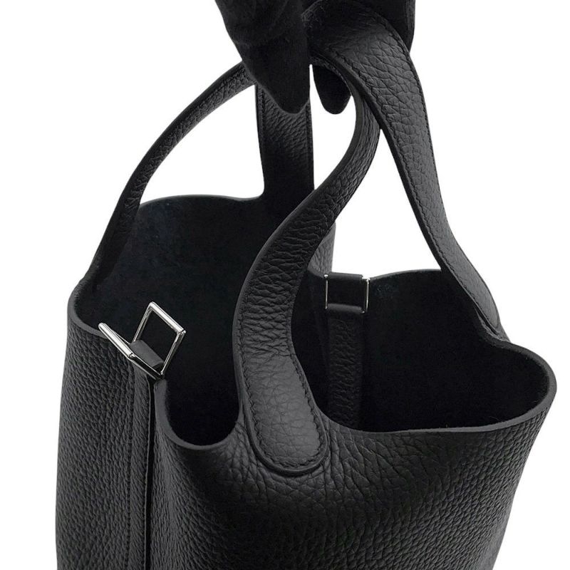 エルメス ハンドバッグ ピコタンロックPM ブラック/シルバー金具 トリヨンクレマンス K刻印 黒