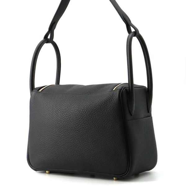 エルメス ハンドバッグ リンディ26 ブラック/ゴールド金具 トリヨンクレマンス K刻印 2way 黒