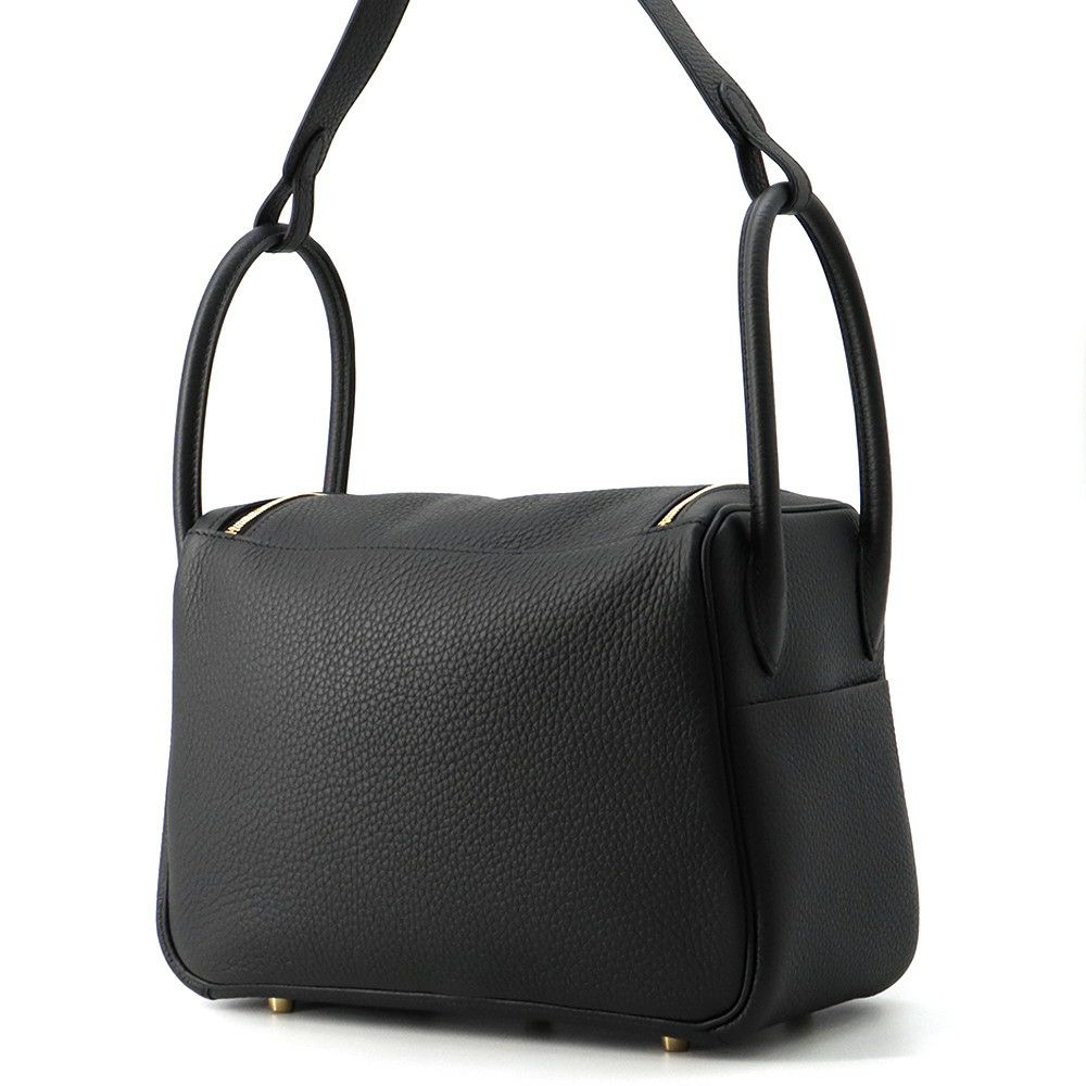 エルメス ハンドバッグ リンディ26 ブラック/ゴールド金具 トリヨンクレマンス K刻印 2way 黒