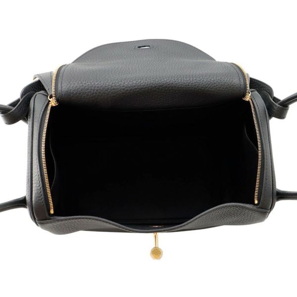 エルメス ハンドバッグ リンディ26 ブラック/ゴールド金具 トリヨンクレマンス K刻印 2way 黒