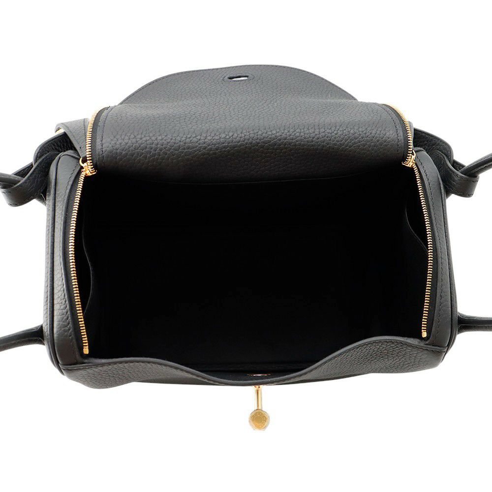 エルメス ハンドバッグ リンディ26 ブラック/ゴールド金具 トリヨンクレマンス K刻印 2way 黒