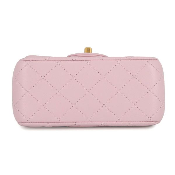 シャネル チェーンショルダーバッグ ミニ マトラッセ ココマーク カメリア ラムスキン AS4040 CHANEL