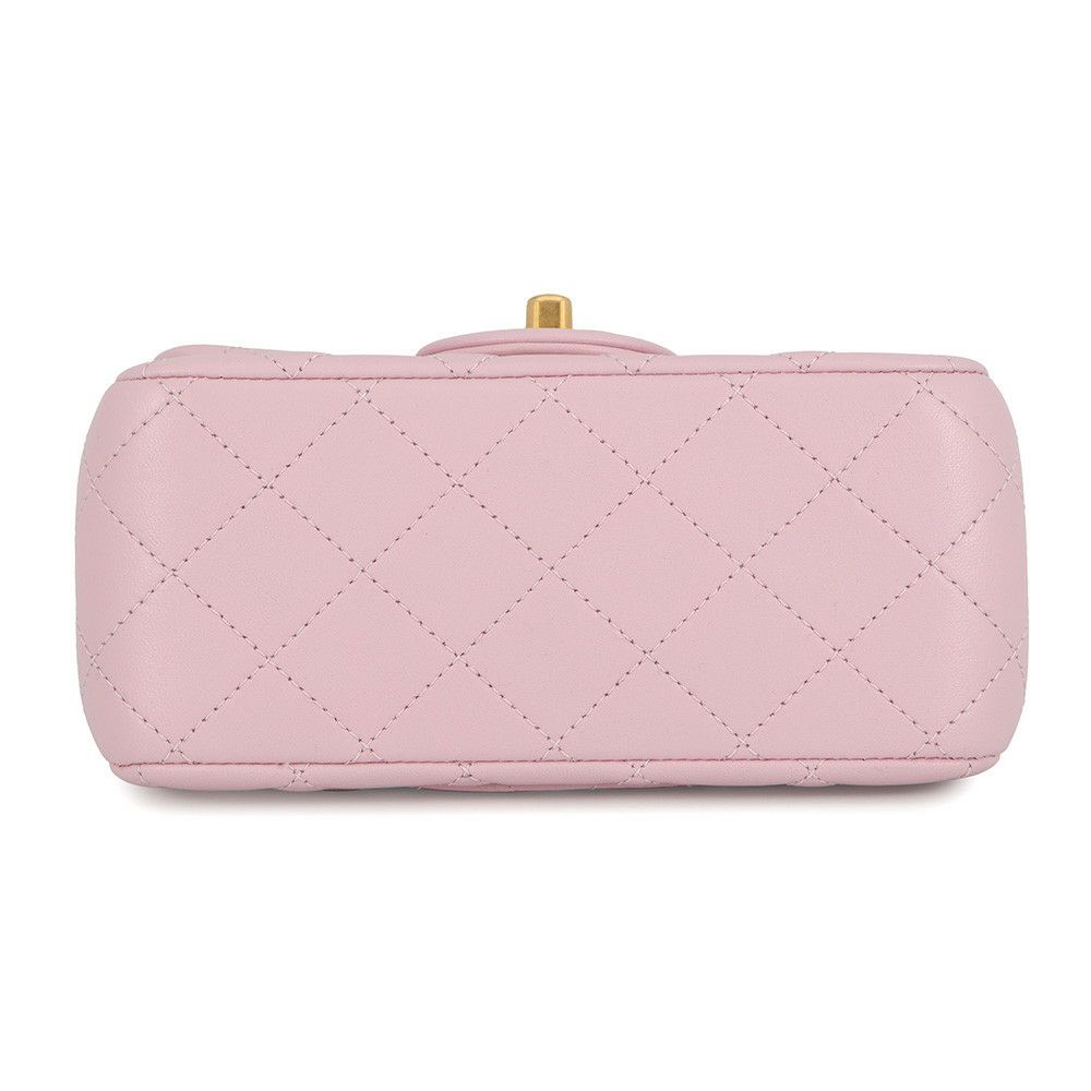 シャネル チェーンショルダーバッグ ミニ マトラッセ ココマーク カメリア ラムスキン AS4040 CHANEL