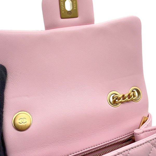 シャネル チェーンショルダーバッグ ミニ マトラッセ ココマーク カメリア ラムスキン AS4040 CHANEL